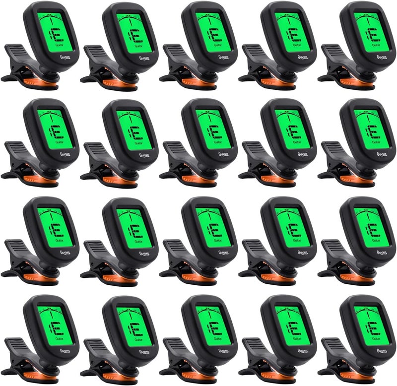 LALAOKS 20Pack Guitar Tuner Clip on Bulk,Acoustic Guitar Bass Violin Ukulele Tuner - Image 1